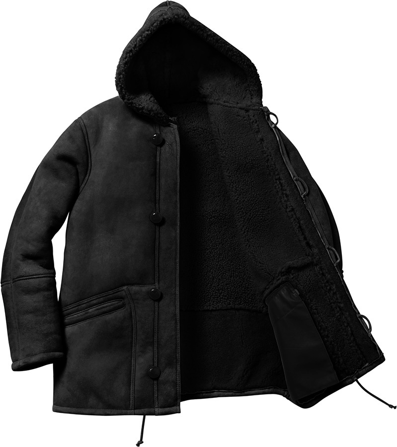 Supreme/Schott® Hooded Shearling view 6